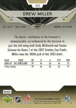 2007-08 Upper Deck Black Diamond #152 Drew Miller Back