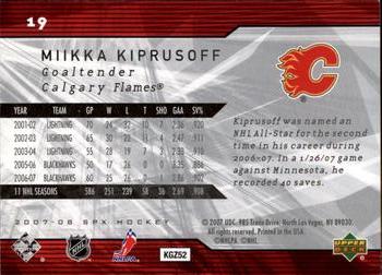 2007-08 SPx #19 Miikka Kiprusoff Back