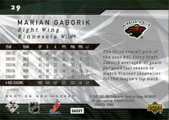 2007-08 SPx #29 Marian Gaborik Back