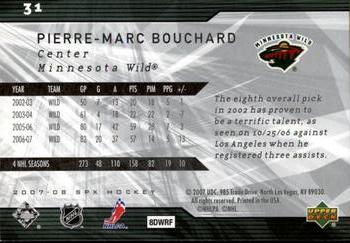 2007-08 SPx #31 Pierre-Marc Bouchard Back
