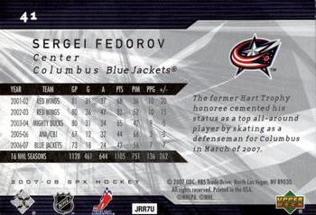 2007-08 SPx #41 Sergei Fedorov Back