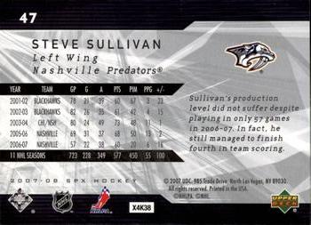 2007-08 SPx #47 Steve Sullivan Back