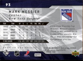 2007-08 SPx #93 Mark Messier Back