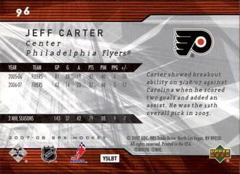 2007-08 SPx #96 Jeff Carter Back