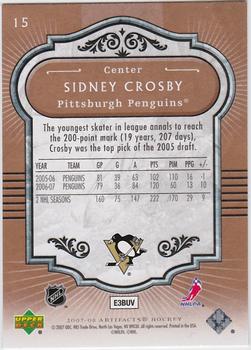 2007-08 Upper Deck Artifacts #15 Sidney Crosby Back