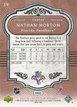 2007-08 Upper Deck Artifacts #39 Nathan Horton Back