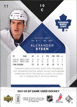 2007-08 SP Game Used #11 Alexander Steen Back