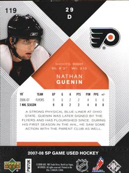 2007-08 SP Game Used #119 Nathan Guenin Back