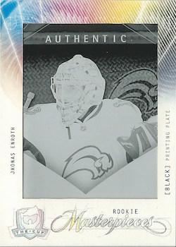 2009-10 Upper Deck The Cup - Printing Plates SP Game Used Black #MAS-150 Jhonas Enroth  Front