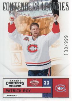 2011-12 Panini Contenders #153 Patrick Roy Front