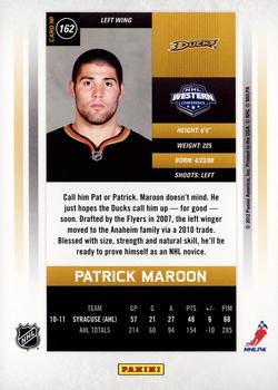 2011-12 Panini Contenders #162 Patrick Maroon Back