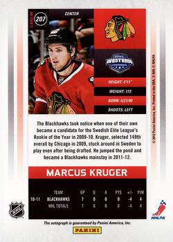 2011-12 Panini Contenders #207 Marcus Kruger Back