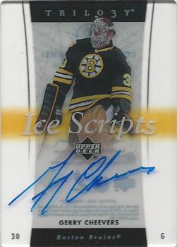 2005-06 Upper Deck Trilogy - Ice Scripts #IS-GC Gerry Cheevers Front