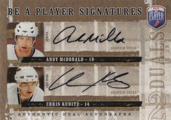 2006-07 Be A Player - Be a Player Signatures Duals #D-MK Andy McDonald / Chris Kunitz Front