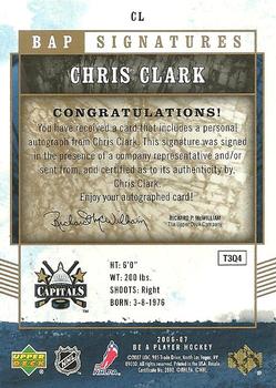 2006-07 Be A Player - BAP Signatures #CL Chris Clark Back