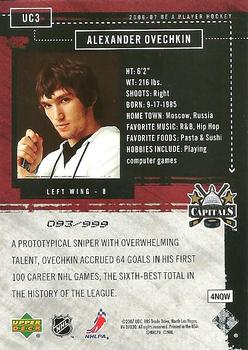 2006-07 Be A Player - Up Close and Personal #UC3 Alexander Ovechkin Back