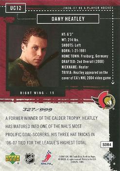 2006-07 Be A Player - Up Close and Personal #UC12 Dany Heatley Back
