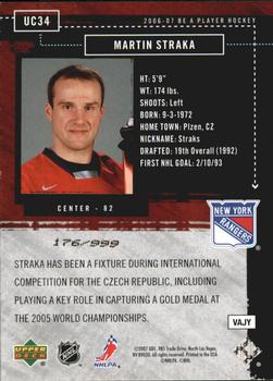 2006-07 Be A Player - Up Close and Personal #UC34 Martin Straka Back