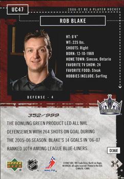 2006-07 Be A Player - Up Close and Personal #UC47 Rob Blake Back