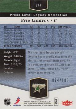 2006-07 Flair Showcase - Legacy Collection #166 Eric Lindros Back