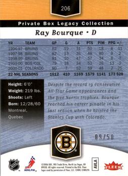 2006-07 Flair Showcase - Legacy Collection #206 Ray Bourque Back