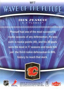 2006-07 Flair Showcase - Wave of the Future #WF7 Dion Phaneuf Back