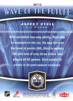 2006-07 Flair Showcase - Wave of the Future #WF15 Jarret Stoll Back