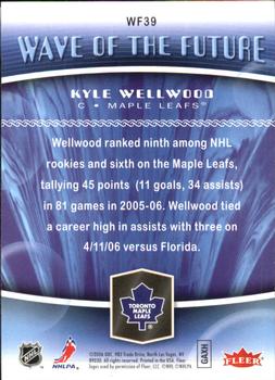 2006-07 Flair Showcase - Wave of the Future #WF39 Kyle Wellwood Back