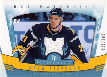 2006-07 Fleer Hot Prospects - Hot Materials Red Hot #HM-DS Drew Stafford Front