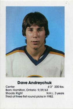 1984-85 Blue Shield Buffalo Sabres #NNO Dave Andreychuk Front