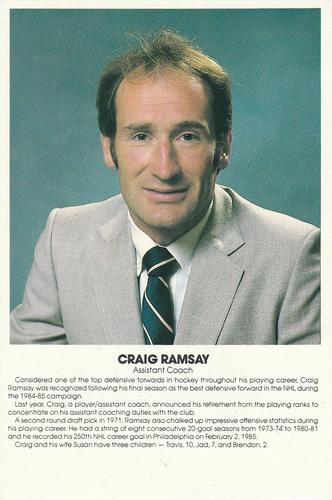 1985-86 Blue Shield Buffalo Sabres Postcards #NNO Craig Ramsay Front