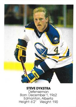 1985-86 Blue Shield Buffalo Sabres Small #7 Steve Dykstra Front
