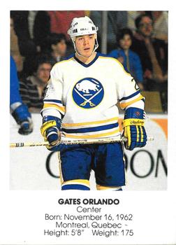1985-86 Blue Shield Buffalo Sabres Small #18 Gates Orlando Front