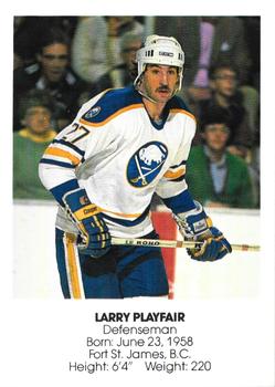 1985-86 Blue Shield Buffalo Sabres Small #20 Larry Playfair Front