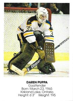 1985-86 Blue Shield Buffalo Sabres Small #21 Daren Puppa Front
