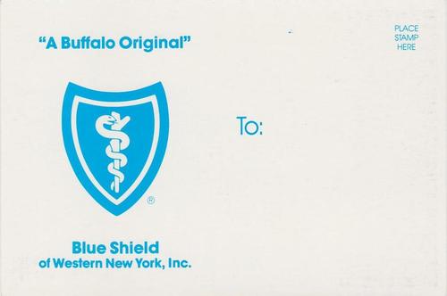 1986-87 Blue Shield Buffalo Sabres Postcards #NNO Shawn Anderson Back