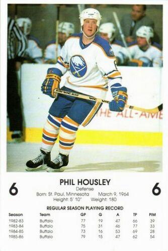 1986-87 Blue Shield Buffalo Sabres Postcards #NNO Phil Housley Front