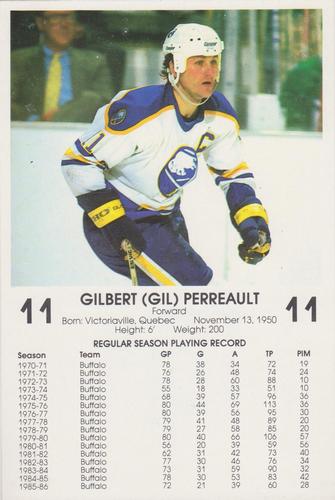 1986-87 Blue Shield Buffalo Sabres Postcards #NNO Gilbert Perreault Front