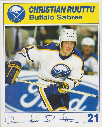 1987-88 Blue Shield Buffalo Sabres #NNO Christian Ruuttu Front