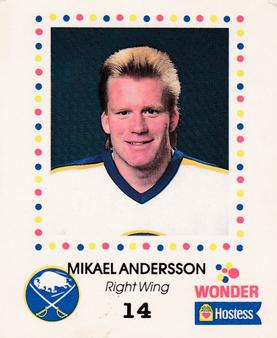 1987-88 Wonder Bread/Hostess Buffalo Sabres #NNO Mikael Andersson Front
