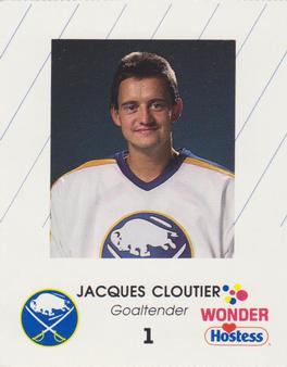 1988-89 Wonder Bread/Hostess Buffalo Sabres #NNO Jacques Cloutier Front