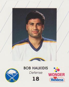 1988-89 Wonder Bread/Hostess Buffalo Sabres #NNO Bob Halkidis Front