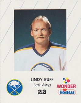 1988-89 Wonder Bread/Hostess Buffalo Sabres #NNO Lindy Ruff Front