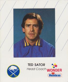 1988-89 Wonder Bread/Hostess Buffalo Sabres #NNO Ted Sator Front