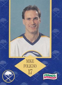 1989-90 Campbell's Buffalo Sabres #6 Mike Foligno Front