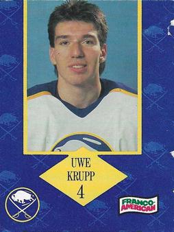 1989-90 Campbell's Buffalo Sabres #11 Uwe Krupp Front