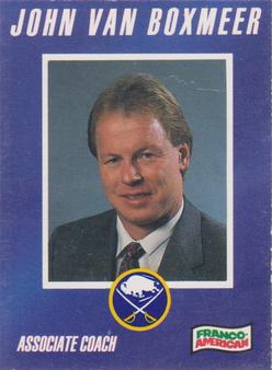 1990-91 Campbell's Buffalo Sabres #NNO John Van Boxmeer Front
