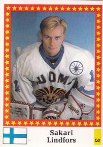 1991 Semic Hockey VM (Swedish) Stickers #3 Sakari Lindfors Front