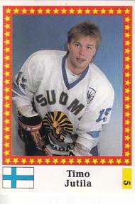 1991 Semic Hockey VM (Swedish) Stickers #5 Timo Jutila Front
