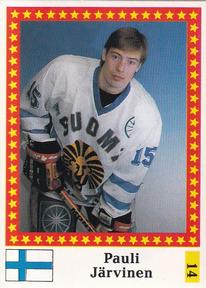 1991 Semic Hockey VM (Swedish) Stickers #14 Pauli Järvinen Front